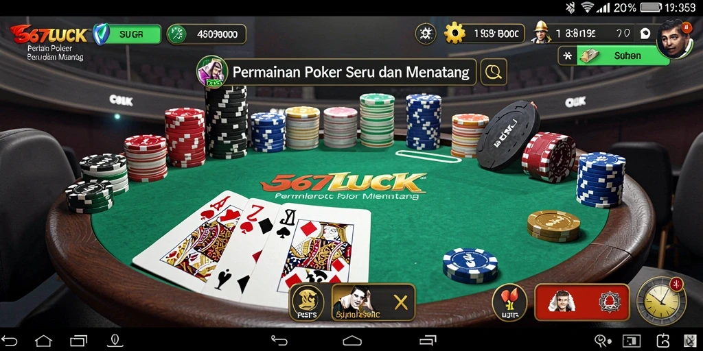 Screenshot gameplay Poker dari 567LUCK yang seru dan interaktif.