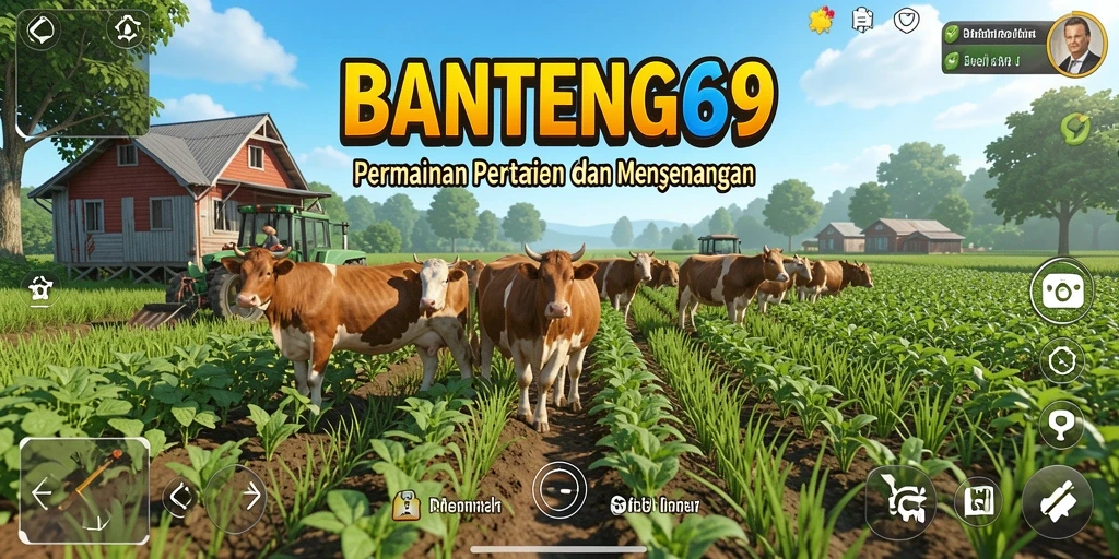 Tangkapan layar BANTENG69 menampilkan lahan pertanian yang indah dan subur.