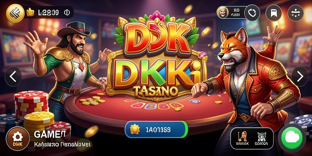 Screenshot DKK menampilkan gameplay kasino yang mendebarkan.