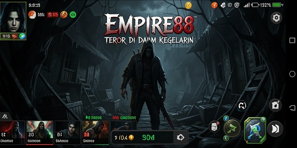 Screenshot gameplay EMPIRE88 menampilkan suasana Horror yang mencekam.