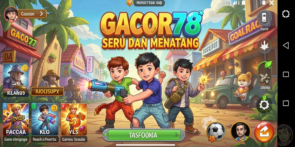 Screenshot menunjukkan gameplay menegangkan GACOR78 dengan karakter yang beraksi.