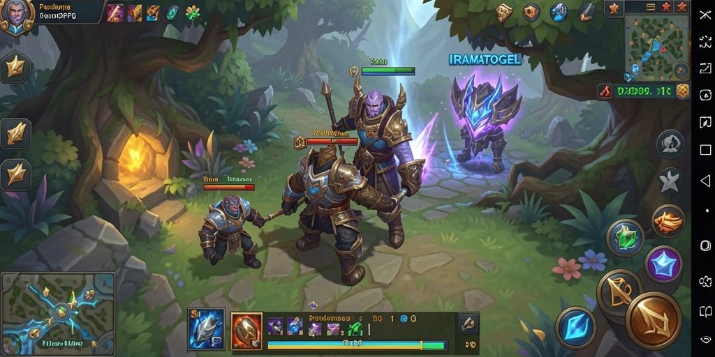 Gameplay seru IRAMATOGEL dalam dunia MMORPG yang luas.