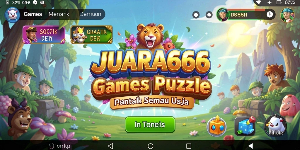 Tampilan gameplay JUARA666 dengan berbagai tantangan puzzle.
