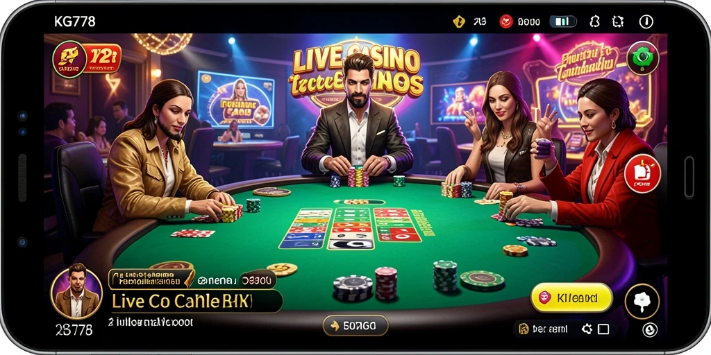 Gameplay Live Casino seru dengan dealer real-time.