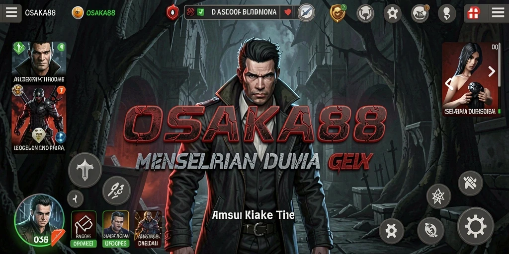 Tampilan gameplay menegangkan di OSAKA88 dengan atmosfer horor yang mencekam.