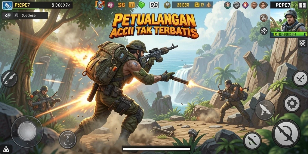 Menampilkan aksi mendebarkan dalam gameplay PCPC7