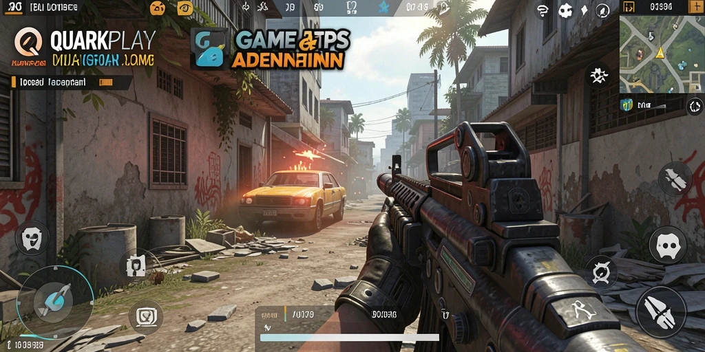 Tampilkan gameplay intens dari QUARKPLAY dalam aksi TPS.
