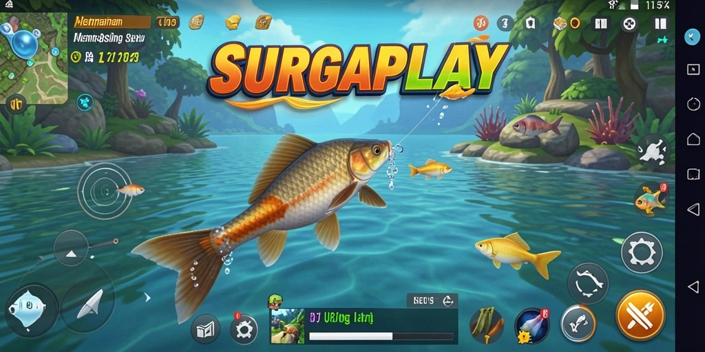 Tangkapan ikan besar dalam gameplay SURGAPLAY yang menegangkan.