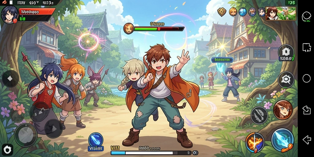Screenshot gameplay <strong>VISA89</strong> menampilkan aksi menegangkan karakter anime.