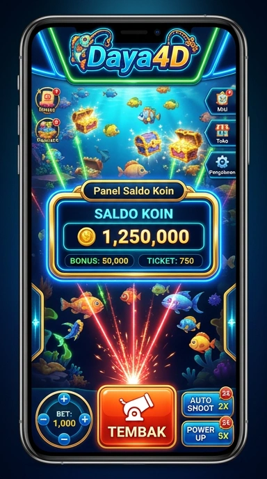 Pengguna menikmati fitur terbaru dalam aplikasi daya4d.